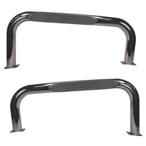 Rugged Ridge - Rugged Ridge Side Step Kit, Stainless Steel, Tubular; 76-83 Jeep CJ 11522.02 - Image 1