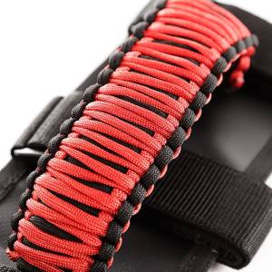 Rugged Ridge - Rugged Ridge Grab Handle Kit, Paracord, Red/Black; 55-21 Jeep CJ/Wrangler/Gladiator 13505.31 - Image 6