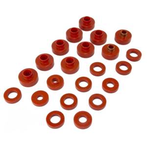 Rugged Ridge Body Mount Kit, Red, 22 Pieces, 1976-1979 CJ by Rugged Ridge 18351.02