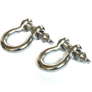 Rugged Ridge - Rugged Ridge D-Ring Shackle Kit, 7/8 Inch, Stainless Steel, Pair 11235.07 - Image 1