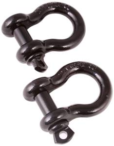 Rugged Ridge - Rugged Ridge D-Ring Shackle Kit, 3/4 inch, Black, Steel, Pair 11235.04 - Image 1