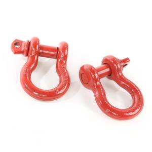 Rugged Ridge - Rugged Ridge D-Ring Shackle Kit, 3/4 inch, Red, Steel, Pair 11235.08 - Image 1