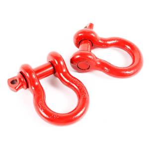 Rugged Ridge - Rugged Ridge D-Ring Shackle Kit, 7/8 inch, Red, Steel, Pair 11235.13 - Image 1