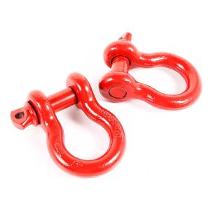 Rugged Ridge - Rugged Ridge D-Ring Shackle Kit, 7/8 inch, Red, Steel, Pair 11235.13 - Image 2