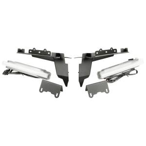 Rugged Ridge - Rugged Ridge Chop Brackets, w/DRL Set, Front; 18-21 Wrangler JL & 20-21 JT Rubicon 11640.96 - Image 1