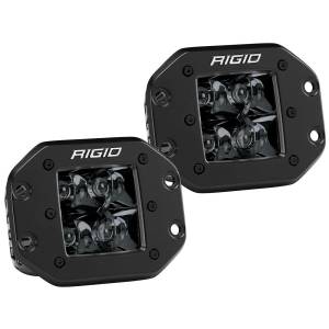 Rigid Industries Spot Flush Mount Midnight Pair D-Series Pro - 212213BLK