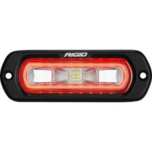 Rigid Industries SR-L Series Marine Spreader Pod 2 Wire Flush Mount Black With Red Halo - 52202