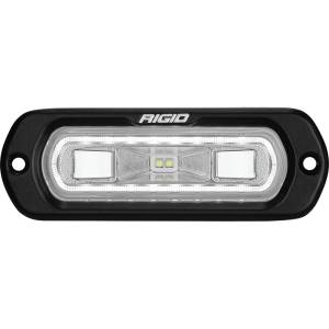 Rigid Industries SR-L Series Marine Spreader Pod 2 Wire Flush Mount Black With White Halo - 52200