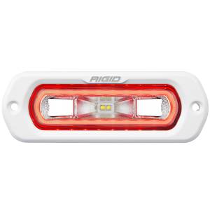 Rigid Industries SR-L Series Marine Spreader Pod 2 Wire Flush Mount White With Red Halo - 51202