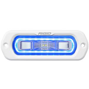 Rigid Industries SR-L Series Marine Spreader Pod 2 Wire Flush Mount White With Blue Halo - 51201