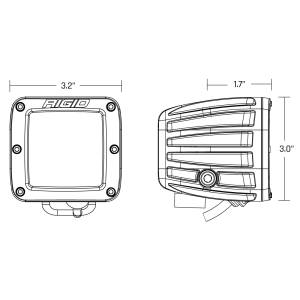 Rigid Industries - Rigid Industries SAE J583 Compliant Selective Yellow Fog Light Pair D-Series Pro Street Legal Surface Mount - 504816 - Image 2