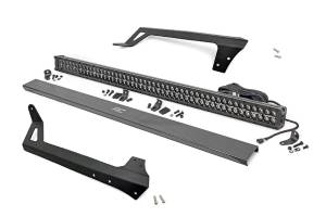 Rough Country LED Light Bar Windshield Mounting Brackets For 50 in. Black Dual Row White DRL - 70504BLDRL