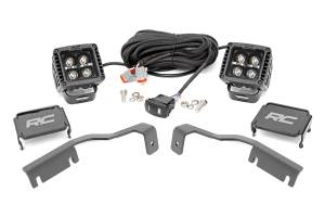 Rough Country LED Light Ditch Mount 2 in. Black Pair White DRL - 71066