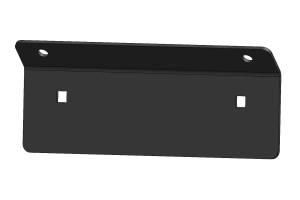 Fab Fours Vengeance Front License Plate Bracket 2 Stage Black Powder Coated - M2351-1