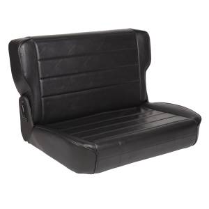 Smittybilt - Smittybilt Fold And Tumble Seat Black Rear No Drilling Installation - 41301 - Image 1