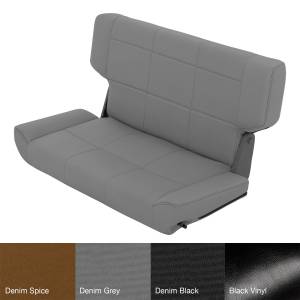 Smittybilt - Smittybilt Fold And Tumble Seat Denim Gray Rear No Drilling Installation - 41511 - Image 2