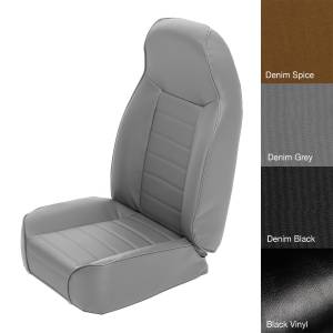 Smittybilt - Smittybilt Standard Bucket Seat Denim Gray No Drilling Installation Front - 44911 - Image 5