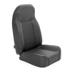 Smittybilt Standard Bucket Seat Denim Black No Drilling Installation Front - 44915