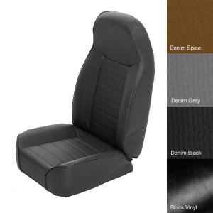 Smittybilt - Smittybilt Standard Bucket Seat Denim Black No Drilling Installation Front - 44915 - Image 5