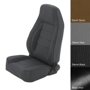 Smittybilt - Smittybilt Factory Style Replacement Seat Denim Black No Drilling Installation Front - 45015 - Image 5