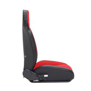 Smittybilt - Smittybilt XRC Suspension Seat Front Passenger Side Black Sides w/Red Center 9 Position Recliner Hardware Not Included - 750130 - Image 6