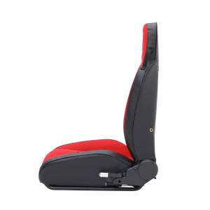 Smittybilt - Smittybilt XRC Suspension Seat Front Driver Side Black Sides w/Red Center 9 Position Recliner Hardware Not Included - 750230 - Image 5