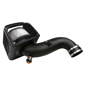 S&B - S&B Cold Air Intake For 07-10 Chevrolet Silverado GMC Sierra V8-6.6L LMM Duramax Dry Extendable White - 75-5091D - Image 1