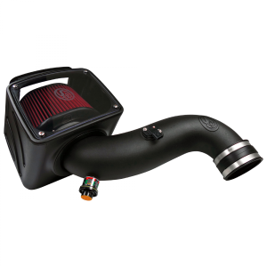 S&B Cold Air Intake For 07-10 Chevrolet Silverado GMC Sierra V8-6.6L LMM Duramax Cotton Cleanable Red - 75-5091