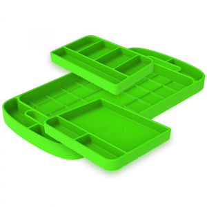 S&B - S&B Tool Tray Silicone 3 Piece Set Color Lime Green - 80-1000 - Image 1