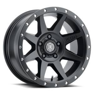 ICON ALLOYS REBOUND SAT BLK - 17 X 8.5 / 5 X 5.5 / 0MM / 4.75" BS - 1817858547SB