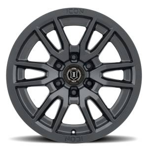 ICON Alloys - ICON ALLOYS VECTOR 6 SAT BLK - 17 X 8.5 / 6 X 5.5 / 0MM / 4.75'" BS - 2417858347SB - Image 2