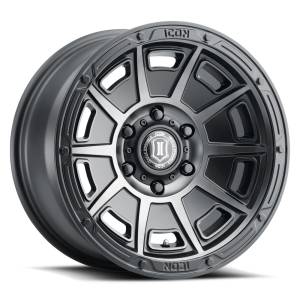 ICON ALLOYS VICTORY SMK SAT BLACK - 17 X 8.5 / 6X135 / 6MM / 5" BS - 3017856350SSBT