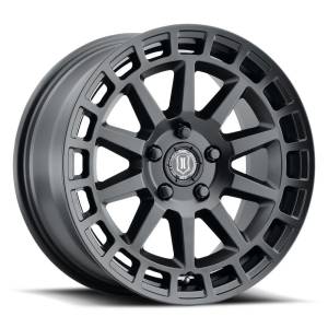 ICON ALLOYS JOURNEY SAT BLK - 17 X 8 / 5 X 100 / 38 MM / 6" BS - 7117805060SB