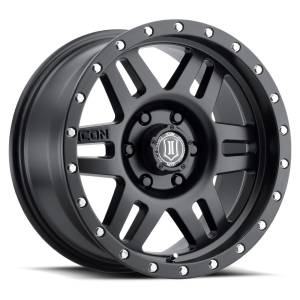 ICON ALLOYS SIX SPEED SAT BLK - 17 X 8.5 / 6 X 5.5 / 25MM / 5.75" BS - 1417858357SB