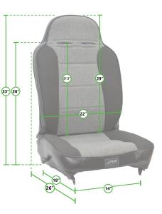 PRP Seats - PRP Enduro High Back Reclining Suspension Seat (Driver Side) - Black/Red - A13011044-72 - Image 2