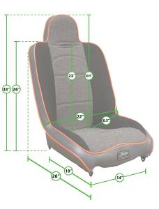 PRP Seats - PRP Daily Driver High Back Suspension Seat - A140110 - Image 2