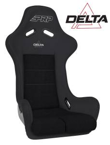 PRP Seats - PRP Delta Composite Seat- Black (PRP Silver Outline/Delta Silver- Black Stitching) - A37F-201 - Image 1