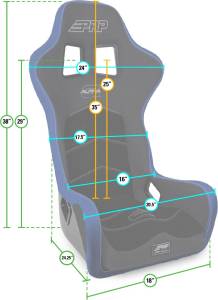 PRP Seats - PRP Alpha Composite Seat/Extra Wide- Black - A3902-201 - Image 2