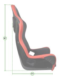 PRP Seats - PRP Alpha Composite Seat/Extra Wide- Black/Red - A3902-204 - Image 3