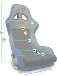 PRP Seats - PRP Tango Composite Seat- Black/Red - A4301-204 - Image 2