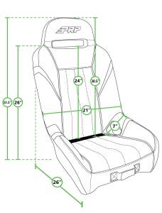 PRP Seats - PRP Polaris RZR PRO XP/PRO R/Turbo R GT/S.E. Suspension Seat- Black/Red - A5701-PORXP-204 - Image 2