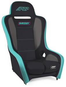 PRP Shreddy Podium Suspension Seat - Black/Teal - SHRDYA9101-01