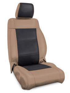 PRP 11-12 Jeep Wrangler JK Front Seat Covers/2 door or 4 door (Pair) - Black/Tan - B019-04