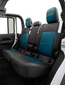 PRP Seats - PRP 2020+ Jeep Gladiator JT Rear Bench Cover with Leather Interior - Black/Grey - B056-03 - Image 2