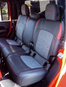 PRP Seats - PRP 2020+ Jeep Gladiator JT Rear Bench Cover with Leather Interior - Black/Grey - B056-03 - Image 3