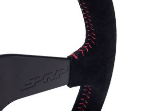 PRP Seats - PRP Flat Suede Steering Wheel- Red - G223 - Image 3