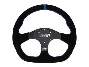 PRP Seats - PRP Suede D-Shape Steering Wheel - Blue - G251 - Image 1