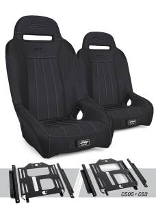 PRP GT/S.E. Suspension Seats Kit for Polaris RZR 570, 800, 900 (Pair), Black - A5701-PORXP-C50S-201