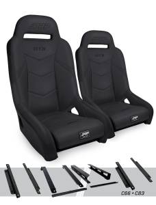 PRP GT3 Suspension Seats Kit for Honda Talon (Pair), Black - A7301-PORXP-C66-201