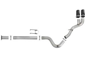 aFe Power - aFe Power Rebel XD Series 4 IN 409 Stainless Steel DPF-Back Exhaust w/Dual Black Tips Ford Diesel Trucks 17-23 V8-6.7L (td) - 49-43102-B - Image 5